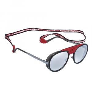 Dolce & Gabbana Gunmetal/Mirrored Silver DG2210 Madison DG Cup Collection Sunglasses