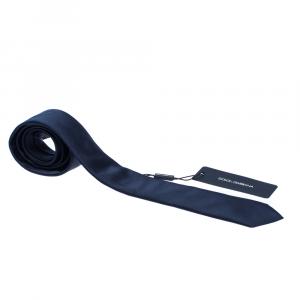 Dolce & Gabbana Midnight Blue Silk Satin Tie