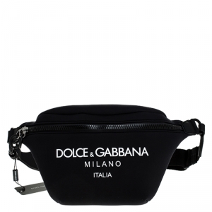 Dolce and Gabbana Black Neoprene Fabric Palermo Tecnico Crossbody Bag