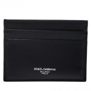 Dolce & Gabbana Black Leather Card Holder