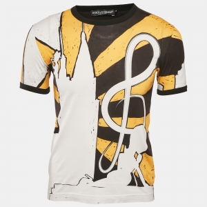 Dolce & Gabbana Multicolor Printed Cotton Crew Neck T-Shirt S