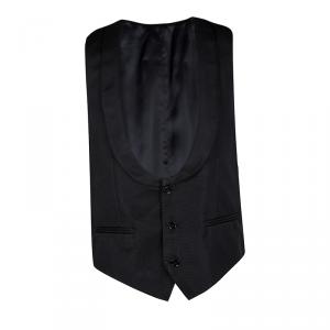 Pre Owned Dolce and Gabbana Black Tailored Three Button Waistcoat XL