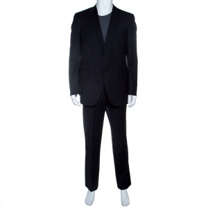 Dolce and Gabbana Black Wool Tailored Suit XL