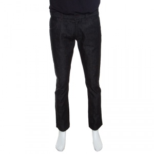 Pre Owned Dolce and Gabbana 14 Gold Black Straight Fit jeans M