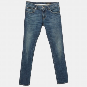 Pre Owned Dolce & Gabbana Blue Denim Skinny Jeans S Waist 46"