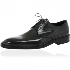 Dolce and Gabbana Grey Patent Lace Up Oxfords Size 42.5