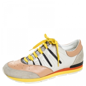 Pre Owned حذاء رياضي دولتشي أند غابانا باركور منخفض من أعلى سويدي و جلد متعدد الألوان مقاس 42