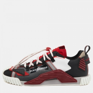 Pre Owned Dolce & Gabbana Tricolor Nylon and Leather NS1 Sneakers Size 43