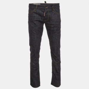 Pre Owned Dsquared2 Blue Denim Slim Fit Button Up Jeans M/Waist 35"