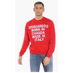 Dsquared2 Red Graphic Print Sweater M