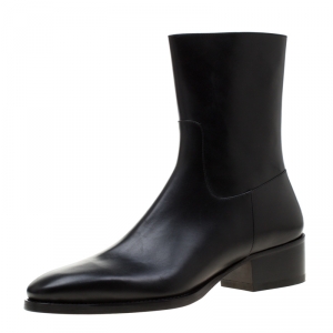 Dsquared2 Icon Black Leather Pierre Ankle Boots Size 44