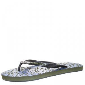 Dsquared2 Black Rubber Thong Logo Embossed Flip Flop Sandals Size 42