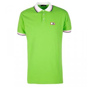 Dsquared2 Chic Steve Green Honey Comb Knit Polo Shirt XXL