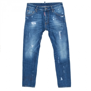 Dsquared2 Indigo Distressed Denim Classic Kenny Jeans XS