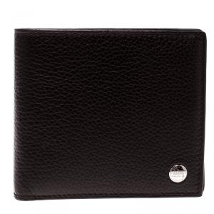 Alfred Dunhill dark Brown Leather Bifold Wallet