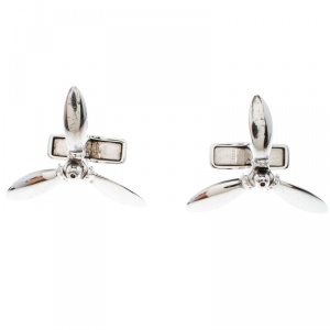 Dunhill Propeller Motif Silver Cufflinks