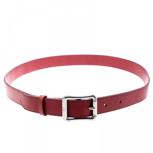Dunhill Red Leather Belt 107CM