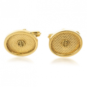 Dunhill Oval Gold Plated Cufflinks