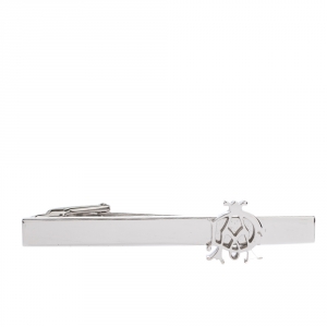 Dunhill Logo Platinum Finish Tie Bar Clip