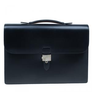 Dunhill Black Leather Confidential Briefcase