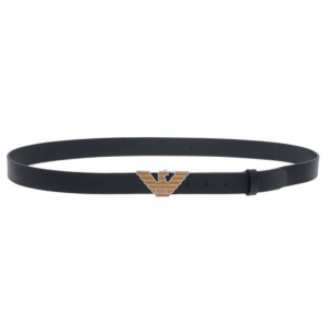 Emporio Armani Black Leather One Size Belt 110CM