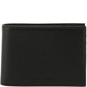 Emporio Armani Black Leather Bifold Wallet