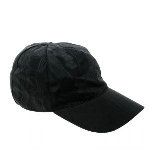 Pre Owned Emporio Armani Black Moire Effect Baseball Cap M