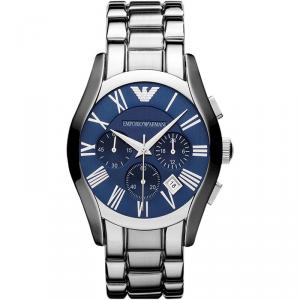 Emporio Armani Blue Stainless Steel Classic Chronograph Men's Wristwatch 44MM