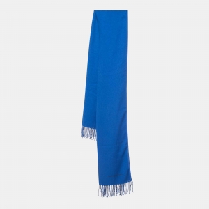Emporio Armani Blue Fringed Stole