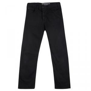 Pre Owned Emporio Armani Black Basic Fit Sean Denim Pants S