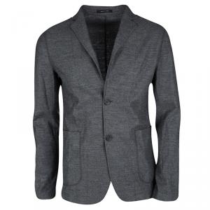 Pre Owned Emporio Armani Grey Wool Jacket M
