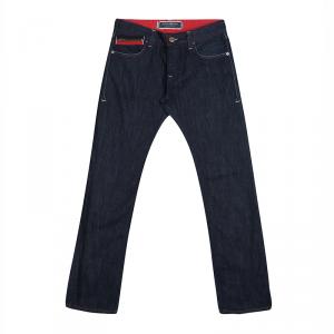 Pre Owned Emporio Armani Indigo Dark Wash Denim Johnny Slim Fit Jeans L