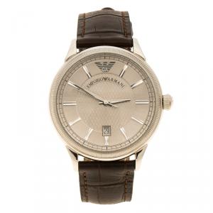 Emporio Armani Silver Stainless Steel AR0540 Men's Wristwatch 43 mm