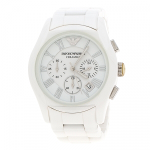 Emporio Armani White Ceramic AR1403 Men's Wristwatch 42MM