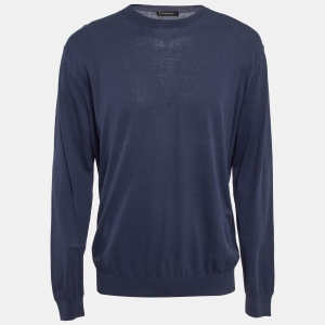 Ermenegildo Zegna Blue Knit Sweater XL