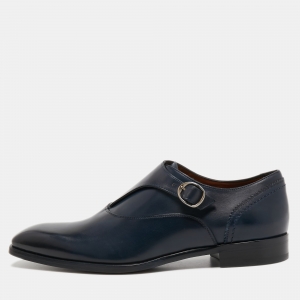 Ermenegildo Zegna Two Tone Leather Monk Strap Oxfords Size 43.5