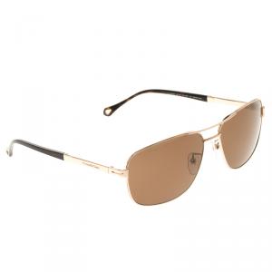 Ermenegildo Zegna Brown SZ3300G Squared Sunglasses