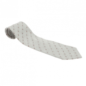 Pre Owned Ermenegildo Zegna Grey Polka Dot Tie