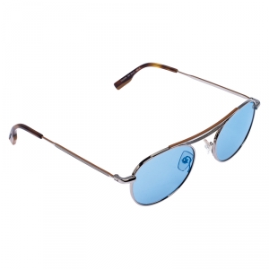 Ermenegildo Zegna Ruthenium/ Grey Barbenini EZ 0104 Round Sunglasses