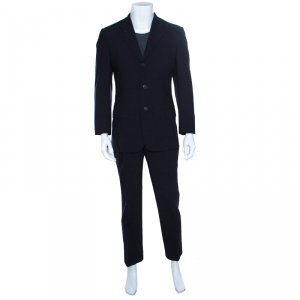 Ermenegildo Zegna Napoli Couture Navy Blue Wool Tailored Suit M