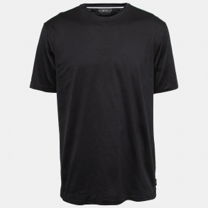 Zegna Black Jersey Crew Neck T-Shirt L