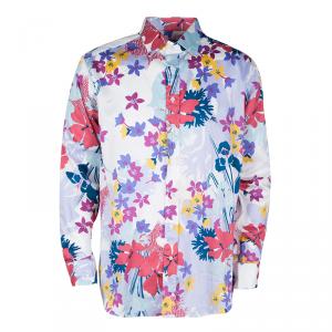 Etro Multicolor Floral Printed Long Sleeve Button Front Shirt XL