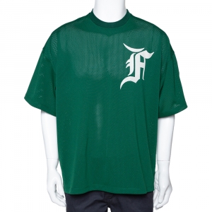 Fear of God Green Mesh Jersey Oversized T-Shirt S