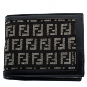 Fendi Tobacco Zucchino Canvas Bi-Fold Wallet