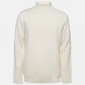 Fendi Off-White Wool Turtle Neck Sweater L