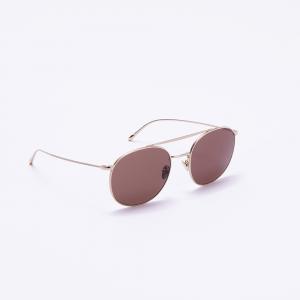 Giorgio Armani Gold Pilot Round Sunglasses