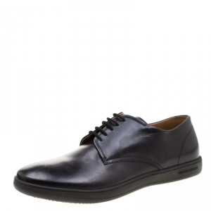 Giorgio Armani Black Leather Lace Up Derby Size 42