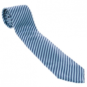 Pre Owned Giorgio Armani Woven Silk Striped Tie
