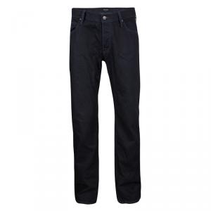 Pre Owned Giorgio Armani Indigo Dark Wash Denim Straight Fit Jeans XL