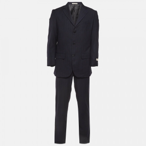 Giorgio Armani Navy Striped Wool Suit S